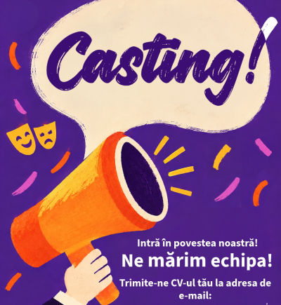 Teatrul pentru Copii și Tineret „Gulliver” organizează CASTING pentru completarea echipei artistice!